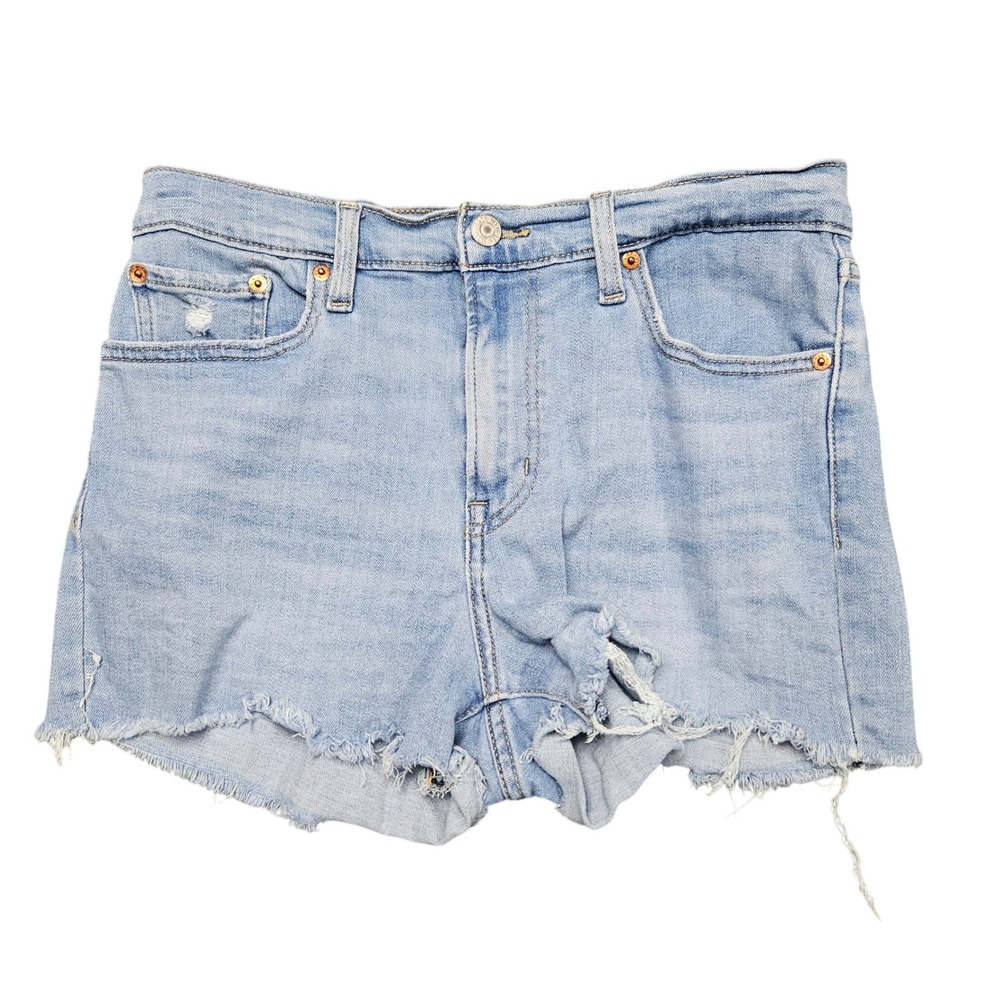 Levis High Rise Denim Cutoff Jean Shorts Size 29 Summer Western Light Wash‎